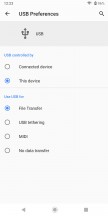 USB Preferences - Sony Xperia XZ3 hands-on review