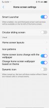 Home screen settings - vivo NEX Dual Display review