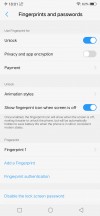 Fingerprint settings - vivo NEX S review