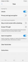 Face settings - Vivo V11 review