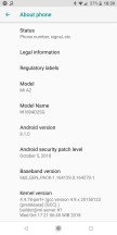 The About screen at the time of this review's writing - Xiaomi Mi A2 long-term review