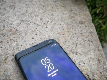 The earpiece and dual selfie camera are on the bottom half of the slider - Xiaomi Mi Mix 3 hands-on review