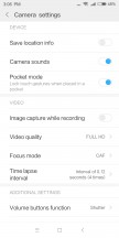 Video UI and settings - Xiaomi Redmi 5 review