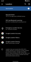 New Location and Security menus - Android Q Beta review