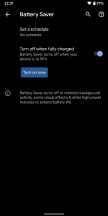 Battery menu with new Battery saver options - Android Q Beta review