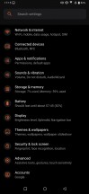 Advanced settings menu - Asus ROG Phone II review