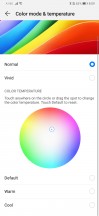 Display color settings - Huawei P30 review