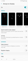 Display menu and always-on screen settings - LG G8 Thinq review