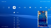 RetroArch running its beautiful XMB with game thumbnails - MOQI i7s review