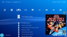 RetroArch running its beautiful XMB with game thumbnails - MOQI i7s review