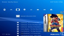 RetroArch running its beautiful XMB with game thumbnails - MOQI i7s review