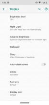 Display settings and sound settings - Motorola Moto G7 Plus review