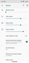 Display settings and sound settings - Motorola Moto G7 Plus review