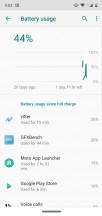 Battery menus - Motorola Moto G7 Plus review