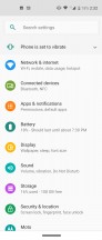 General settings menu - Motorola One Vision review