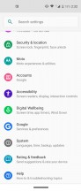 General settings menu - Motorola One Vision review