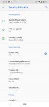 Lockscreen and security settings - Nokia 7.2 review