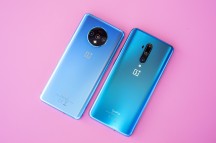 OnePlus 7T next to OnePlus 7T Pro (right) - One Plus 7t Pro hands-on review
