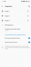Scanning a finger • Fingerprint settings • Face unlock: Register - Oneplus 7 Pro review