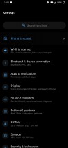 General settings menu - Oneplus 7 review