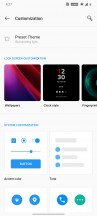 Customization menu 1 - Oneplus 7t review