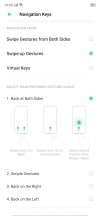 Navigation gestures and navigation keys options - Realme X2 review