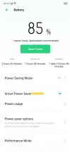 Battery menu - Realme X2 review