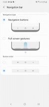Gesture navigation options - Samsung Galaxy A30 review