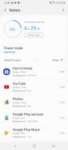Battery settings - Samsung Galaxy A30 review