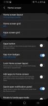 Display menu, home screen settings and navigation bar customization - Samsung Galaxy A40 review