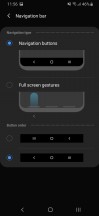 Display menu, home screen settings and navigation bar customization - Samsung Galaxy A40 review