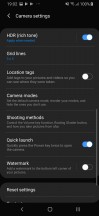 Camera menus - Samsung Galaxy A40 review