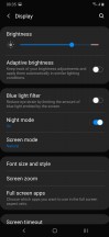 Display settings - Samsung Galaxy A50s hands-on review
