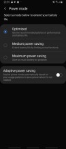 Battery modes - Samsung Galaxy A80 review