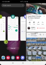 Pop-up apps in task manager - Samsung Galaxy Fold review
