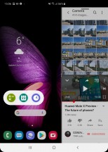 The pop-up apps floating bar - Samsung Galaxy Fold review