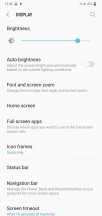 Display settings and navigation bar settings - Samsung Galaxy M10 review