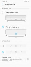 Display settings and navigation bar settings - Samsung Galaxy M10 review