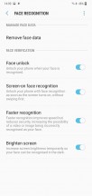 Face unlock features - Samsung Galaxy M10 review