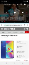 Multi-window - Samsung Galaxy M20 review