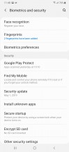 Fingerprint reader settings - Samsung Galaxy M30 review
