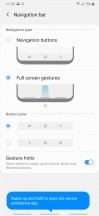Gesture navigation options - Samsung Galaxy M30 review