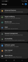 Settings  - Samsung Galaxy M30 review