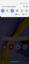 Home screen, notification shade, app drawer and recent apps menu - Samsung Galaxy M30s review