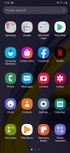 Home screen, notification shade, app drawer and recent apps menu - Samsung Galaxy M30s review