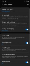 General settings menu, always-on and FaceWidgets - Samsung Galaxy M30s review