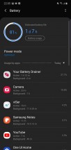 Battery menu and features - Samsung Galaxy Note10 Plus review