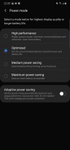 Battery menu and features - Samsung Galaxy Note10 Plus review