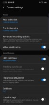 Additional camera settings - Samsung Galaxy Note10 Plus review