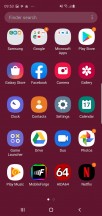 Galaxy S10+ UI: App drawer - Samsung Galaxy S10+ vs. Sony Xperia 1